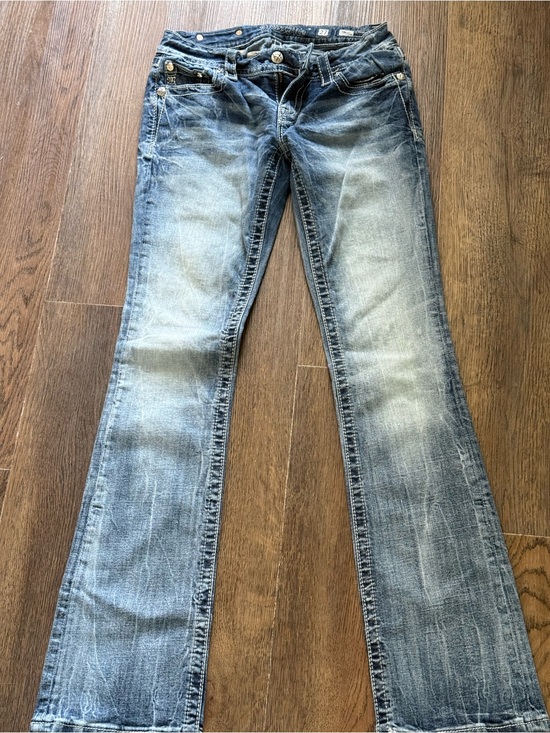 Miss Me Denim - Miss Me Jeans Size 27 Cross Studded Embellished Bootcut Y2K Western